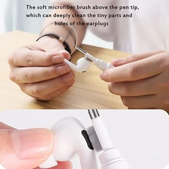 Bluetooth Earbuds Cleaning Pen, Multifunction Earphones Cleaner with Soft Brush for Wireless Earphones Bluetooth Headphones Charging Box Accessories